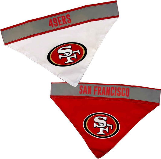 San Francisco 49ers Reflective Reversible Dog Bandana