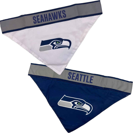 Seattle Seahawks Reflective Reversible Dog Bandana