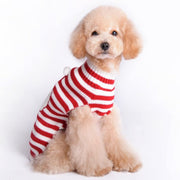 Red Striped Santa Christmas Dog Sweater