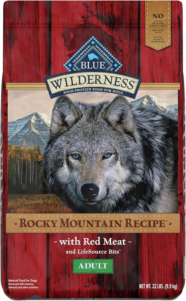 Blue Buffalo Wilderness Adult Rocky Mountain Recipe Red Meat Dry Dog Food 