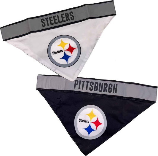 Pittsburgh Steelers Reflective Reversible Dog Bandana