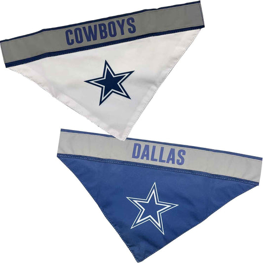 Dallas Cowboys Reflective Reversible Dog Bandana