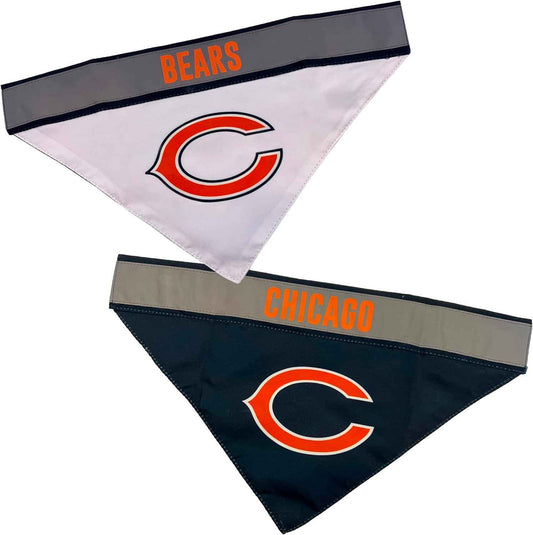 Chicago Bears Reflective Reversible Dog Bandana