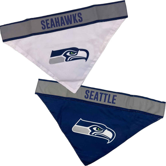 Seattle Seahawks Reflective Reversible Dog Bandana