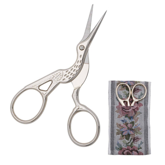 Crane Bird Designed Scissors With Pouch