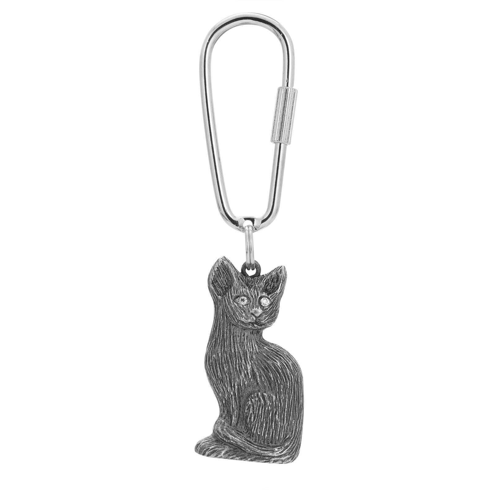Crystal Eyes Cat Carabiner Key Chain