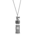 Load image into Gallery viewer, Classic Pewter Horse Filigree Screw Cap Vial Necklace 30"
