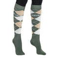 Load image into Gallery viewer, TuffRider Argyle Knee Hi Socks
