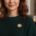 Load image into Gallery viewer, Twin Muse And Bird Cameo Pin
