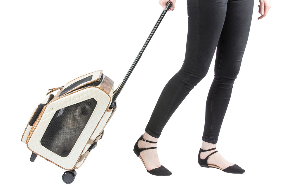 Rio Bag Ivory Quilted Luxe w/ Snake Trim