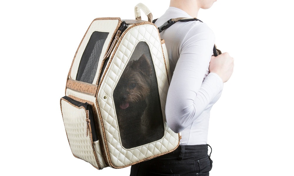 Rio Bag Ivory Quilted Luxe w/ Snake Trim