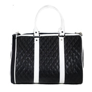 Duffel  Black & White Quilted Luxe