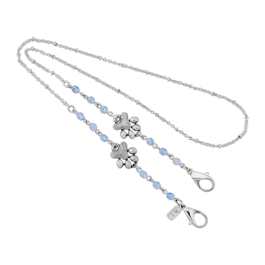 Dog Paw & Beaded Face Mask Chain Holder 22 Inch