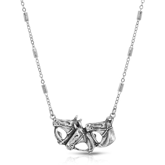 Horse Herd Pendant Necklace 16" + 3" Extender