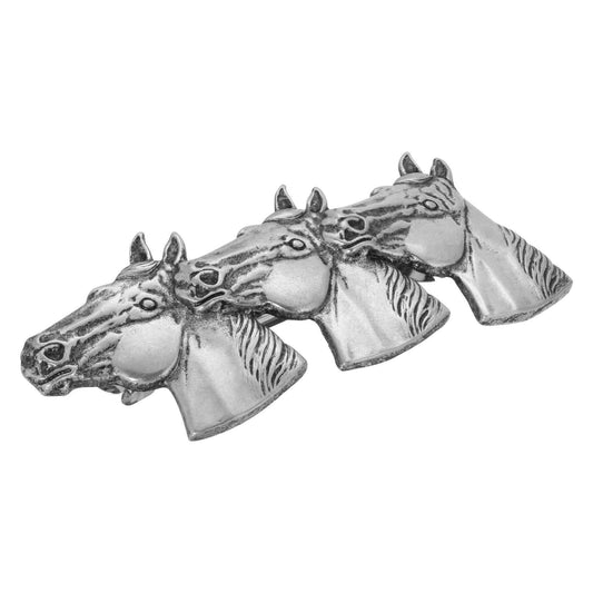 Large Antiqued Horse Herd Hair Barrette