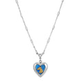 Load image into Gallery viewer, Sapphire Blue Horse Heart Locket Necklace 16" + 3" Extender
