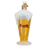 Braves Glass Of Beer Ornament