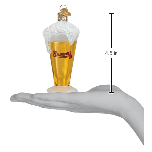 Braves Glass Of Beer Ornament - Southlake Paws