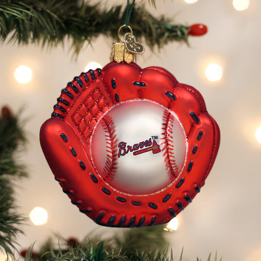 Braves Baseball Mitt Ornament - Southlake Paws