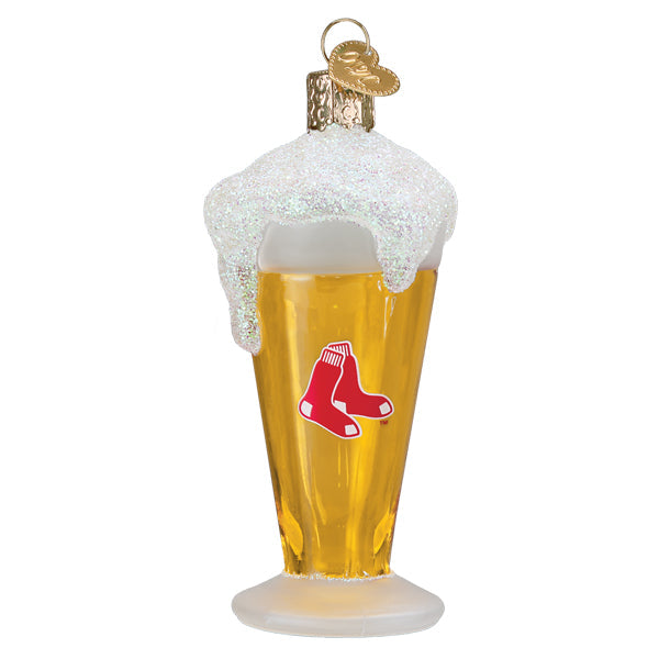 Red Sox Glass Of Beer Ornament - Southlake Paws