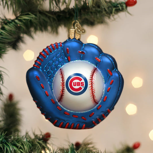 Cubs Baseball Mitt Ornament - Southlake Paws