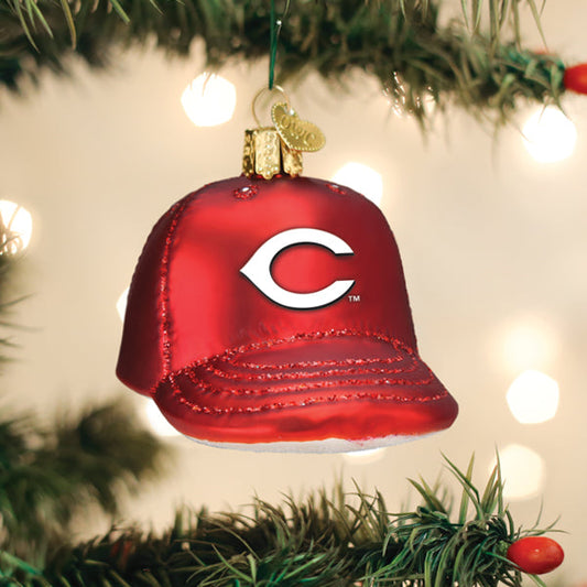 Reds Baseball Cap Ornament - Southlake Paws
