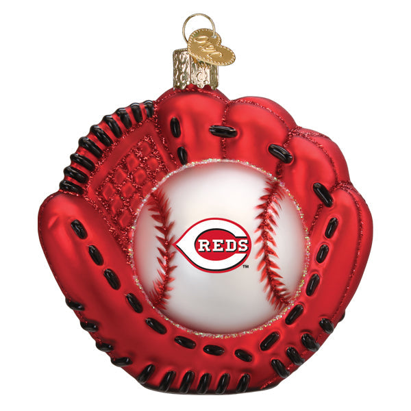 Reds Baseball Mitt Ornament - Southlake Paws