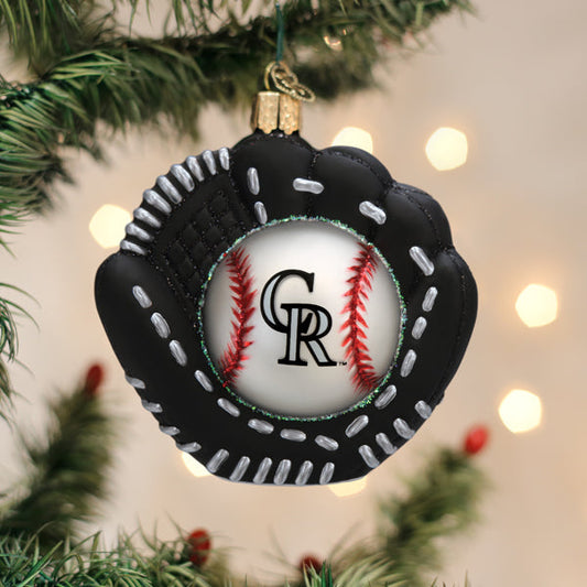 Rockies Baseball Mitt Ornament - Southlake Paws