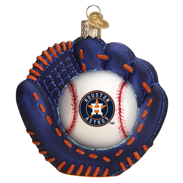 Astros Baseball Mitt Ornament - Southlake Paws