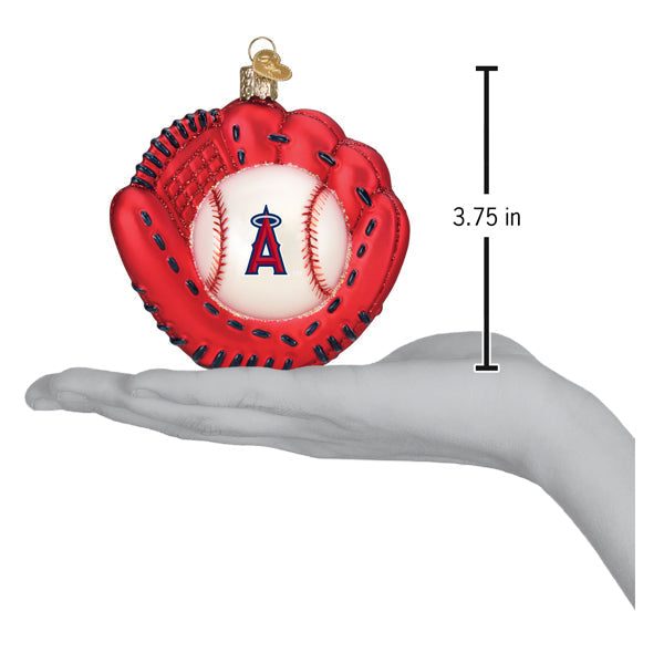 Angels Baseball Mitt Ornament - Southlake Paws