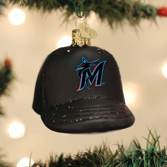 Marlins Baseball Cap Ornament - Southlake Paws