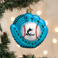 Load image into Gallery viewer, Marlins Baseball Mitt Ornament - Southlake Paws
