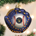 Load image into Gallery viewer, Brewers Baseball Mitt Ornament - Southlake Paws
