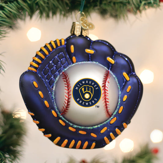 Brewers Baseball Mitt Ornament - Southlake Paws