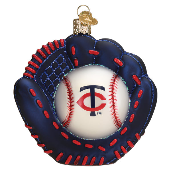Twins Baseball Mitt Ornament - Southlake Paws