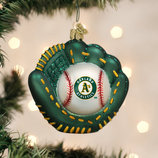 Athletics Baseball Mitt Ornament - Southlake Paws