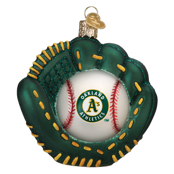 Athletics Baseball Mitt Ornament - Southlake Paws