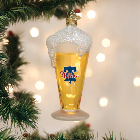 Phillies Glass Of Beer Ornament - Southlake Paws