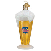 Phillies Glass Of Beer Ornament