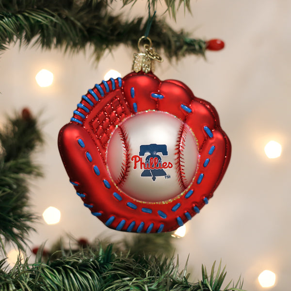 Phillies Baseball Mitt Ornament - Southlake Paws