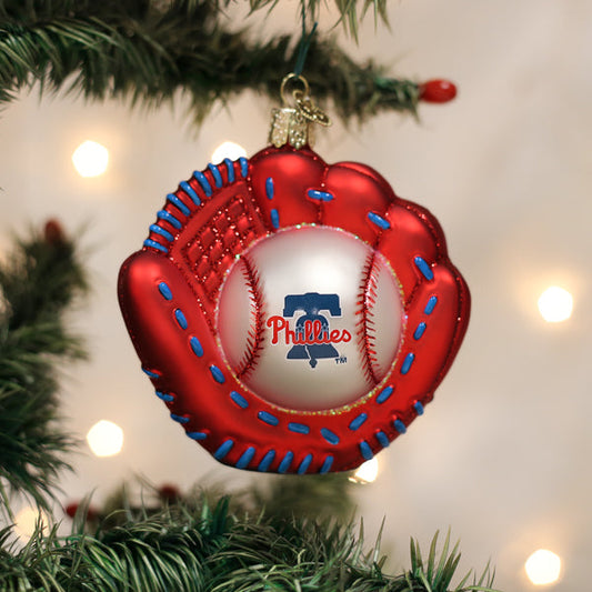Phillies Baseball Mitt Ornament - Southlake Paws