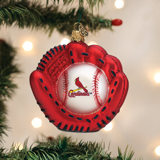 Cardinals Baseball Mitt Ornament - Southlake Paws