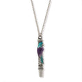 Load image into Gallery viewer, Neotropic Exotic Parrot Pendant Whistle Necklace 30"

