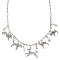Load image into Gallery viewer, Multi Beaded Dog Charm Necklace 16" + 3" Extender
