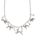Load image into Gallery viewer, Multi Beaded Dog Charm Necklace 16" + 3" Extender
