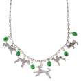 Load image into Gallery viewer, Multi Beaded Dog Charm Necklace 16" + 3" Extender
