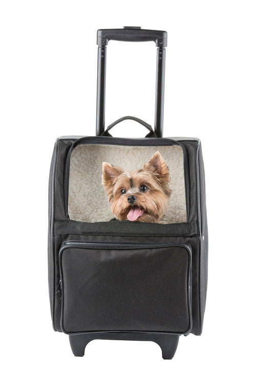 RIO Black Rolling Carrier 3 in 1 carrier! Airline Approved Carrier, Back Pack, and Car Seat!!
