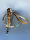 Load image into Gallery viewer, Dog Leashe Turquoise and Rawhide 
