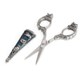 Load image into Gallery viewer, Antiqued Classic Blue Enamel Cat Scissors

