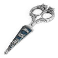 Load image into Gallery viewer, Antiqued Classic Blue Enamel Cat Scissors

